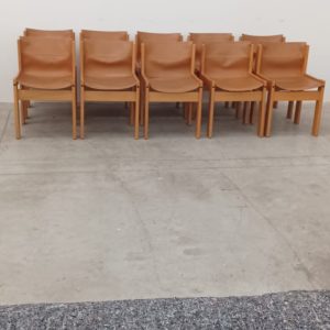 Set 10 sedie Solaris produzione Ibisco anni 70